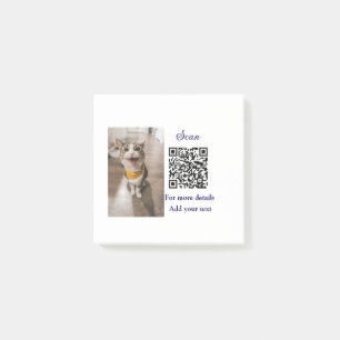 Post-it® Simple animal name details QR code add text photo