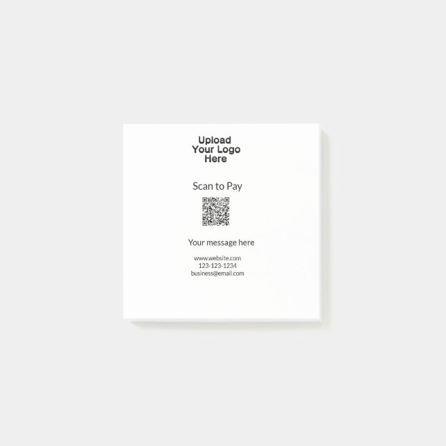 Post-it® Simple balayage minimal pour payer Ajouter un logo (Devant)