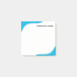 Post-it® Simple blue & black waves customizable