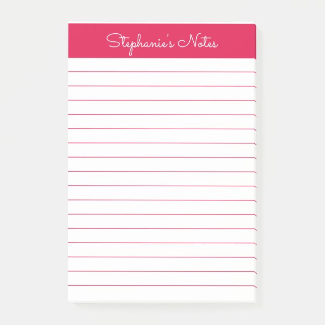 Post-it® Simple cerisier rouge Linu Personnalisé (Devant)