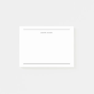 Post-it® Simple Classique Blanc Noir Doubles Lignes