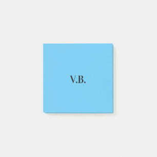 Post-it® Simple couleur unie ajouter nom texte monogramme