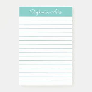 Post-it® Simple Elegant Aqua Linked Personnalisé