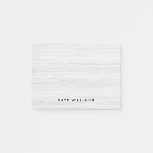 Post-it® Simple Élégant Bois Blanc Personnalisé (Devant)