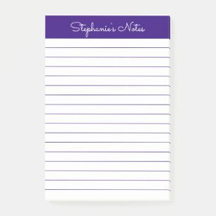 Post-it® Simple élégante, lin violet personnalisé