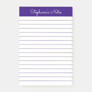 Post-it® Simple élégante, lin violet personnalisé