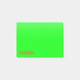 Post-it® Simple et moderne Lime Green & Orange - Personnali
