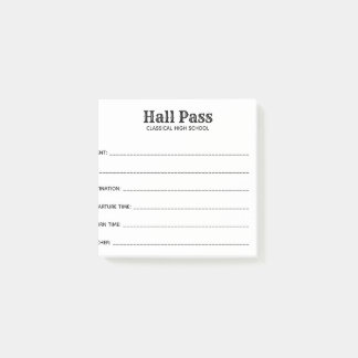 Post-it® Simple Hall Pass