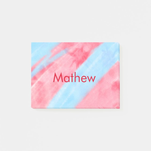 Post-it® simple initial letter mongram add your name red b (Devant)