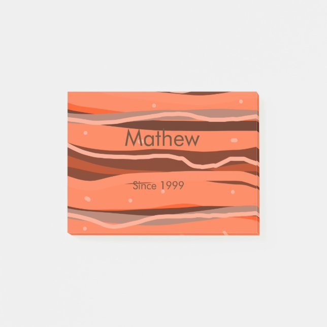 Post-it® simple lettre initiale monogramme ajouter nom art  (Devant)