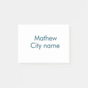 Post-it® simple lettre initiale monogramme ajouter votre no