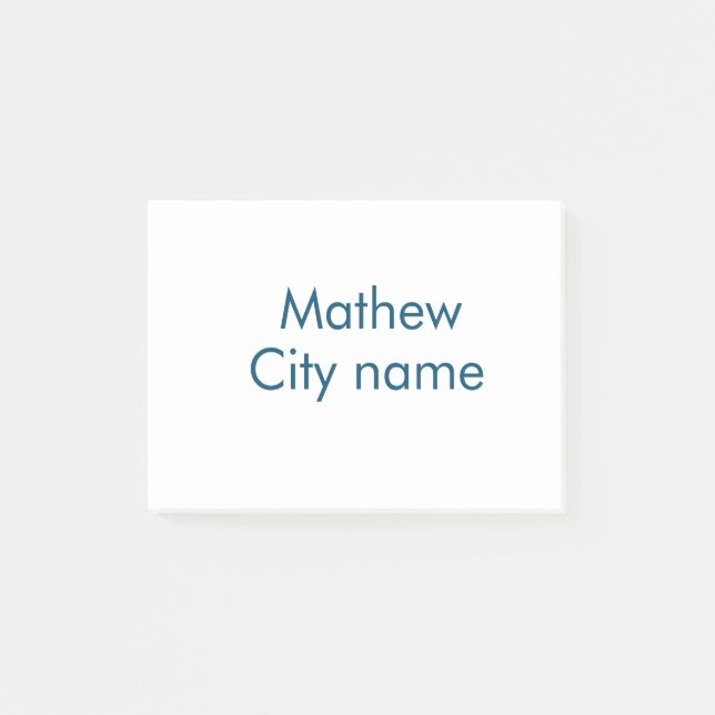 Post-it® simple lettre initiale monogramme ajouter votre no (Devant)