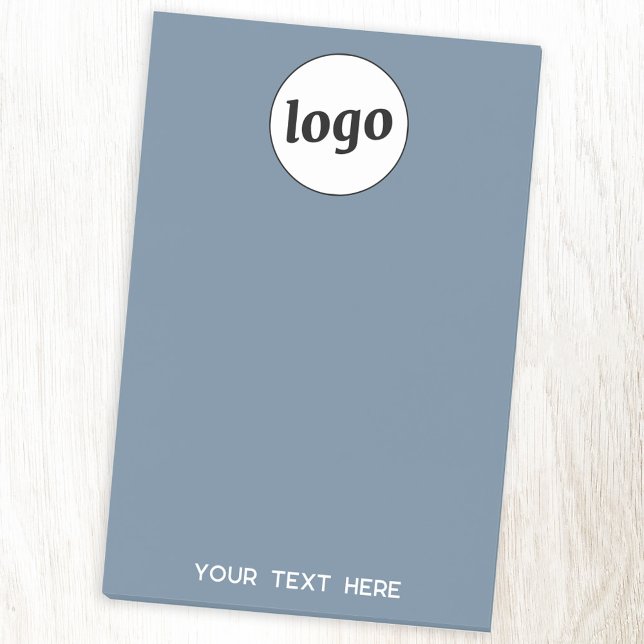Post-it® Simple Logo Texte Professionnel Promotionnel Dusty (Logo with custom text business promotional Post-It sticky notes)