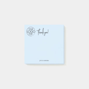 Post-it® Simple Merci de papeterie personnelle bleu pâle