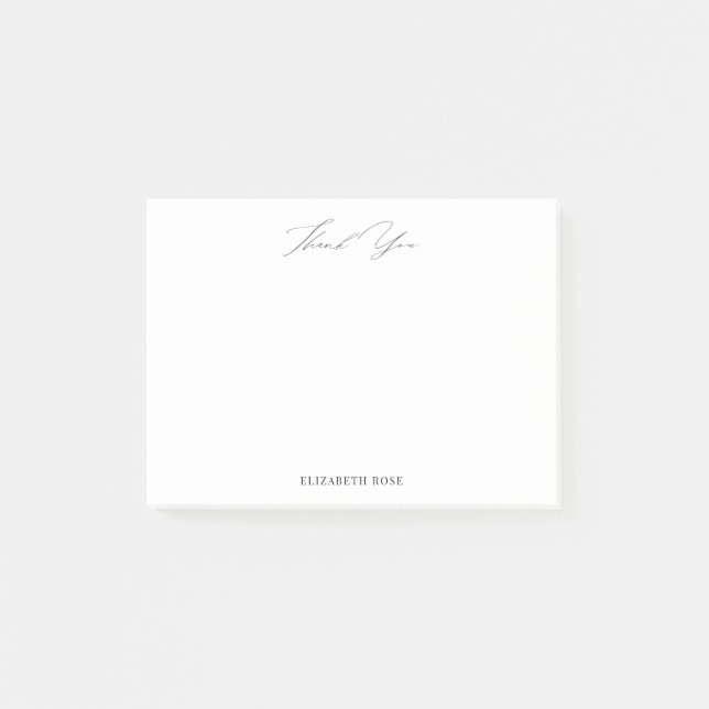 Post-it® simple merci nom personnalisé (Devant)