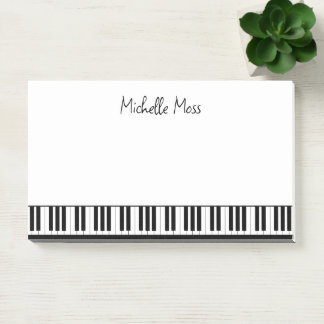 Post-it® Simple mignon musical noir blanc clavier de piano