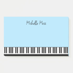 Post-it® Simple mignon musical Piano Clavier Pale Bleu