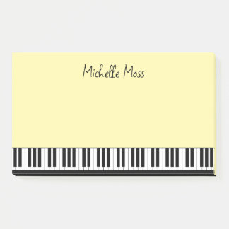 Post-it® Simple mignon musical Piano Clavier Pale Jaune