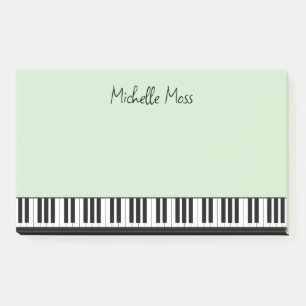 Post-it® Simple mignon Musical Piano Clavier Pale Vert