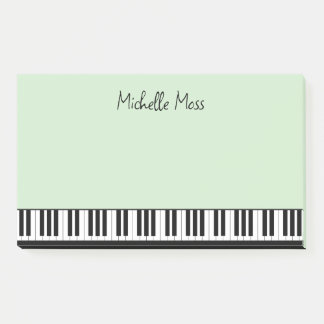 Post-it® Simple mignon Musical Piano Clavier Pale Vert