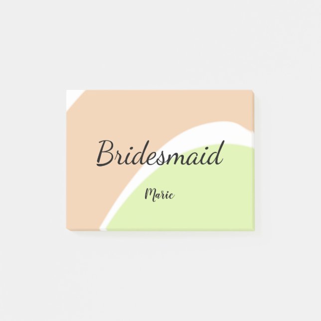 Post-it® SIMPLE MINIMAL ajouter votre nom bridesmaid C pers (Devant)