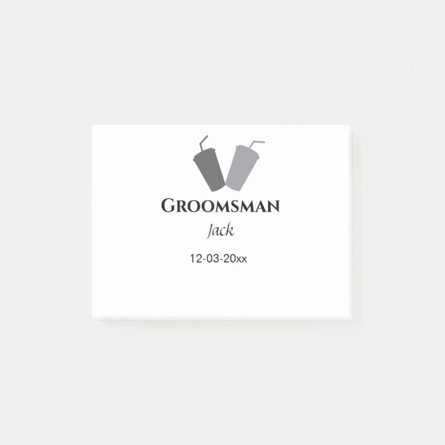 Post-it® SIMPLE MINIMAL ajouter votre nom toiletteur person (Devant)