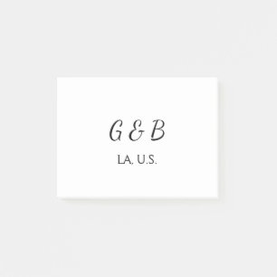 Post-it® SIMPLE MINIMAL ajoutez le nom de votre couple nom