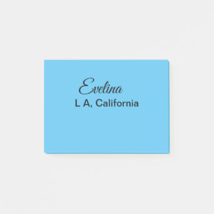 Post-it® Simple minimal ajoutez votre nom texte lieu ville