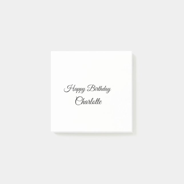 Post-it® SIMPLE MINIMAL.CUTIE AJOUTER NOM BÉBÉ joyeux anniv (Devant)