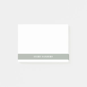 Post-it® Simple Minimal Vert Sauge Moderne Bloc de Couleur