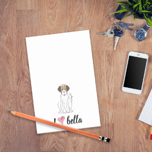Post-it® Simple Moderne Monogramme Chien Brun Noir Élégant