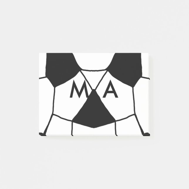 Post-it® Simple monogramme ajouter votre nom lettre man min (Devant)