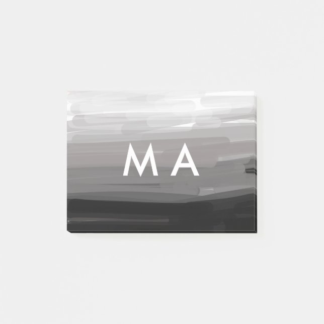 Post-it® Simple monogramme ajouter votre nom lettre man min (Devant)
