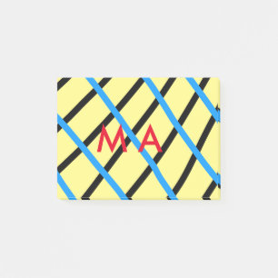 Post-it® Simple monogramme ajouter votre nom lettre man min