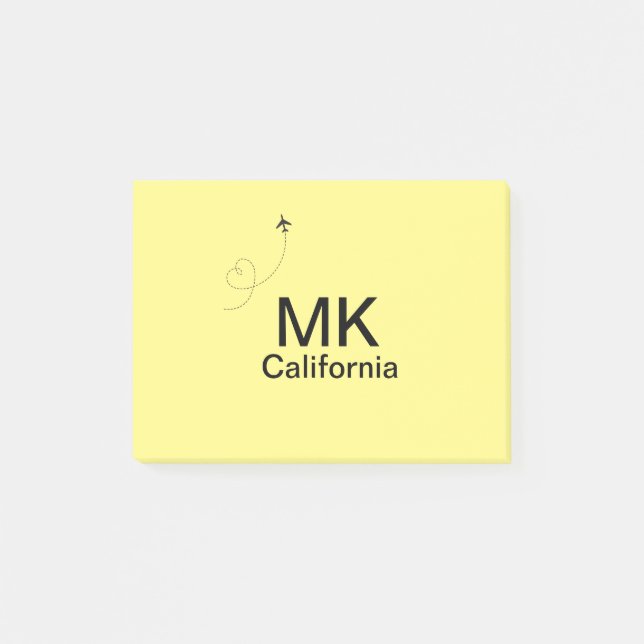 Post-it® Simple monogramme minimal ajouter le phot du plan  (Devant)