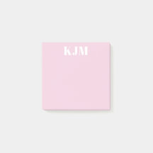 Simple Monogramme Rose Postit
