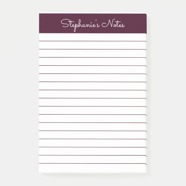 Post-it® Simple Red Brown Linked Personnalisé (Devant)