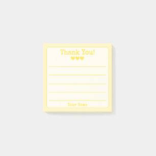 Post-it® Simple Sunny Jaune Votre nom Merci