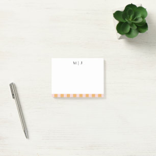Post-it® Simple tendance minimaliste rayures Monogram Busin