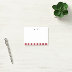 Post-it® Simple tendance minimaliste rayures Monogram Busin