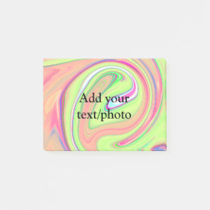 Post-it® Simple vert orange aquarelle ajoutez votre texte n