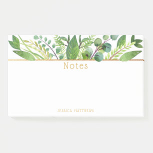 Post-it® Simplement Chic Green & Gold Foil Note Pad