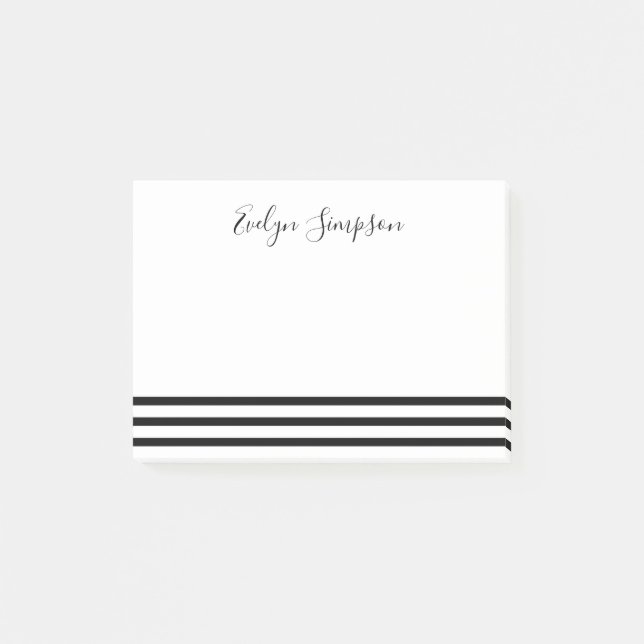 Post-it® Simples rayures minimalistes modernes (Devant)