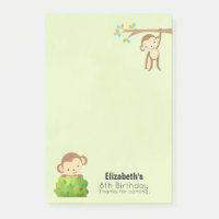 Singes Jouant et mignon anniversaire Merci