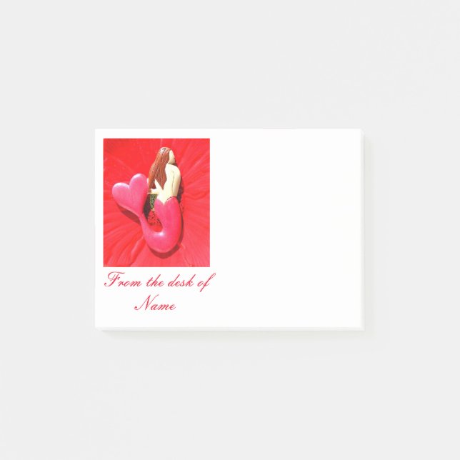 Post-it® sirène à queue rouge (Devant)