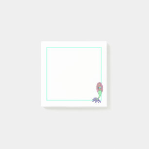 Post-it® sirène arc-en-ciel rose bleu violet vert noir bouc