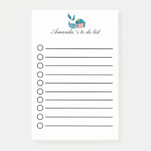 Post-it® Sirène bleue personnalisable