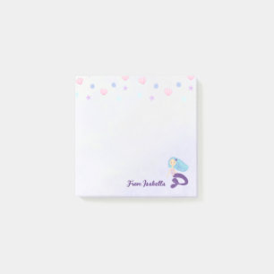 Post-it® Sirène princesse pastel sarcelle et violet