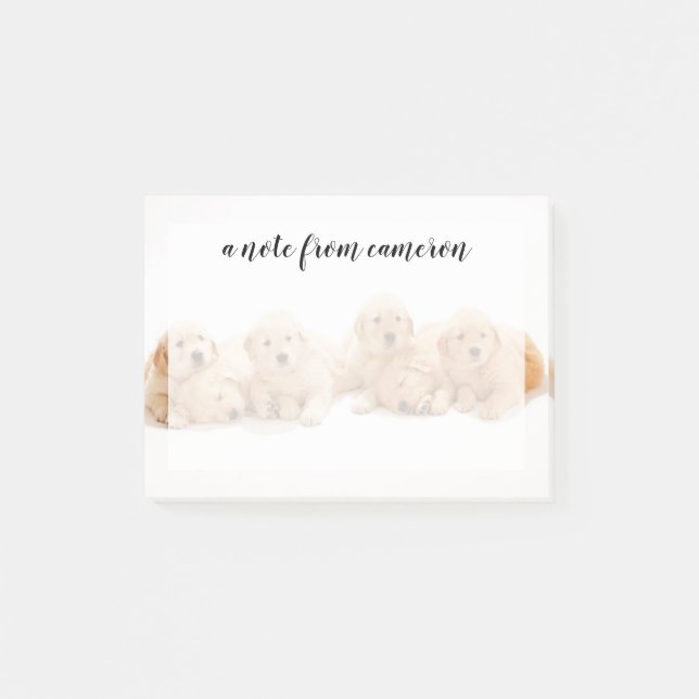 Post-it® Six Marionnettes Golden Retriever (Devant)