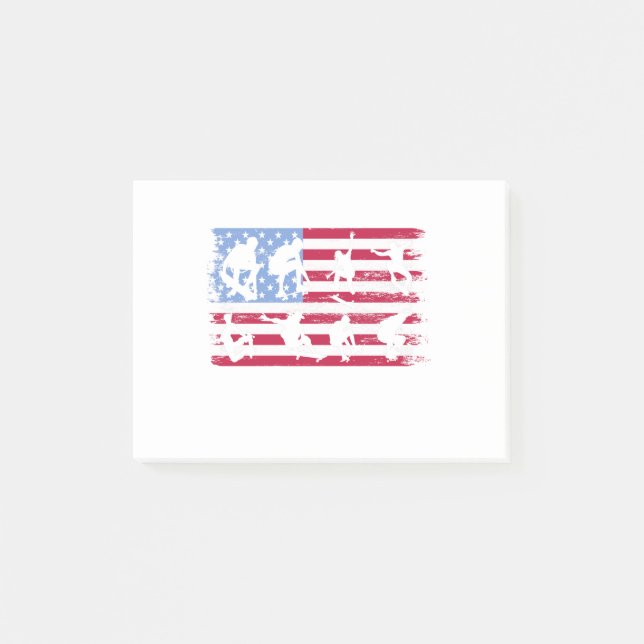 Post-it® Skateboard Skater Skater Board Drapeau américain (Devant)